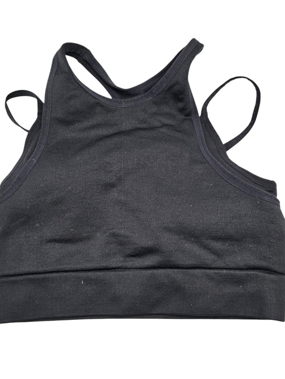 Joy Lab Womens Sz XS Longline Sports Bra Black High Neckline